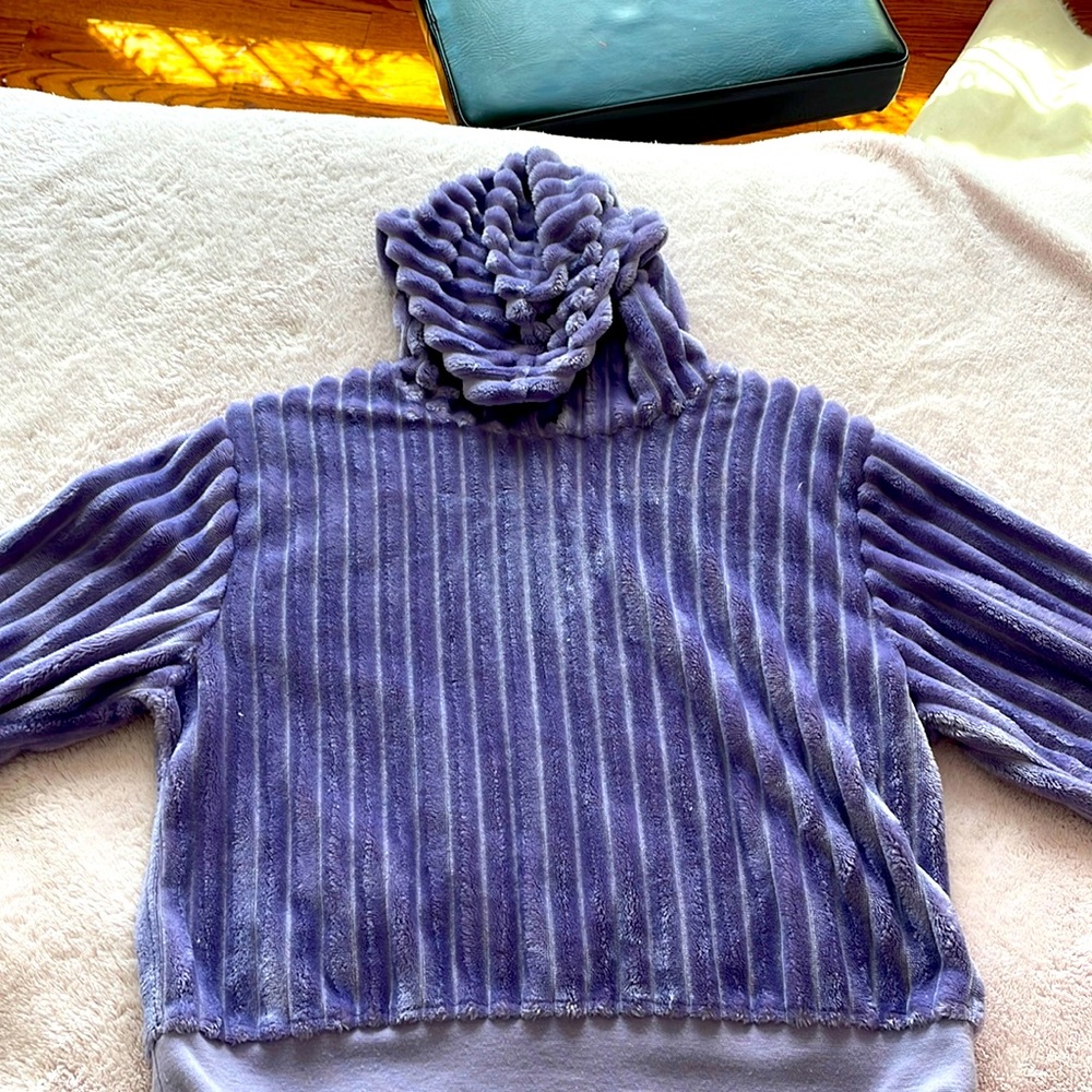 Soft fluffy purple hoodie!